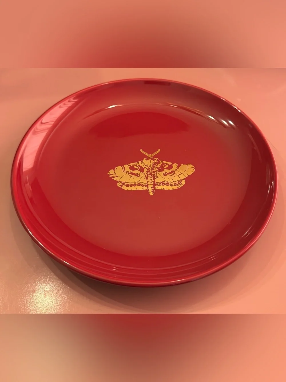 Anthropologie Catherine Martin Midnight Creatures Stoneware Dessert Plate, Moth